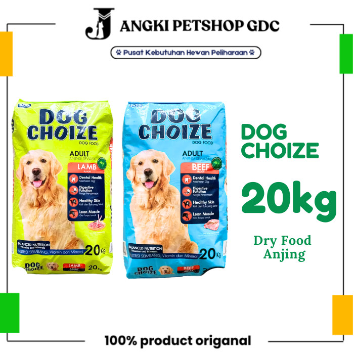 DOG CHOIZE BEEF & LAMB 20KG makanan anjing dog choize