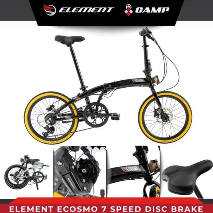 KHUSUS GOJEK Sepeda lipat 20 Element Ecosmo 7 Disc Brake New