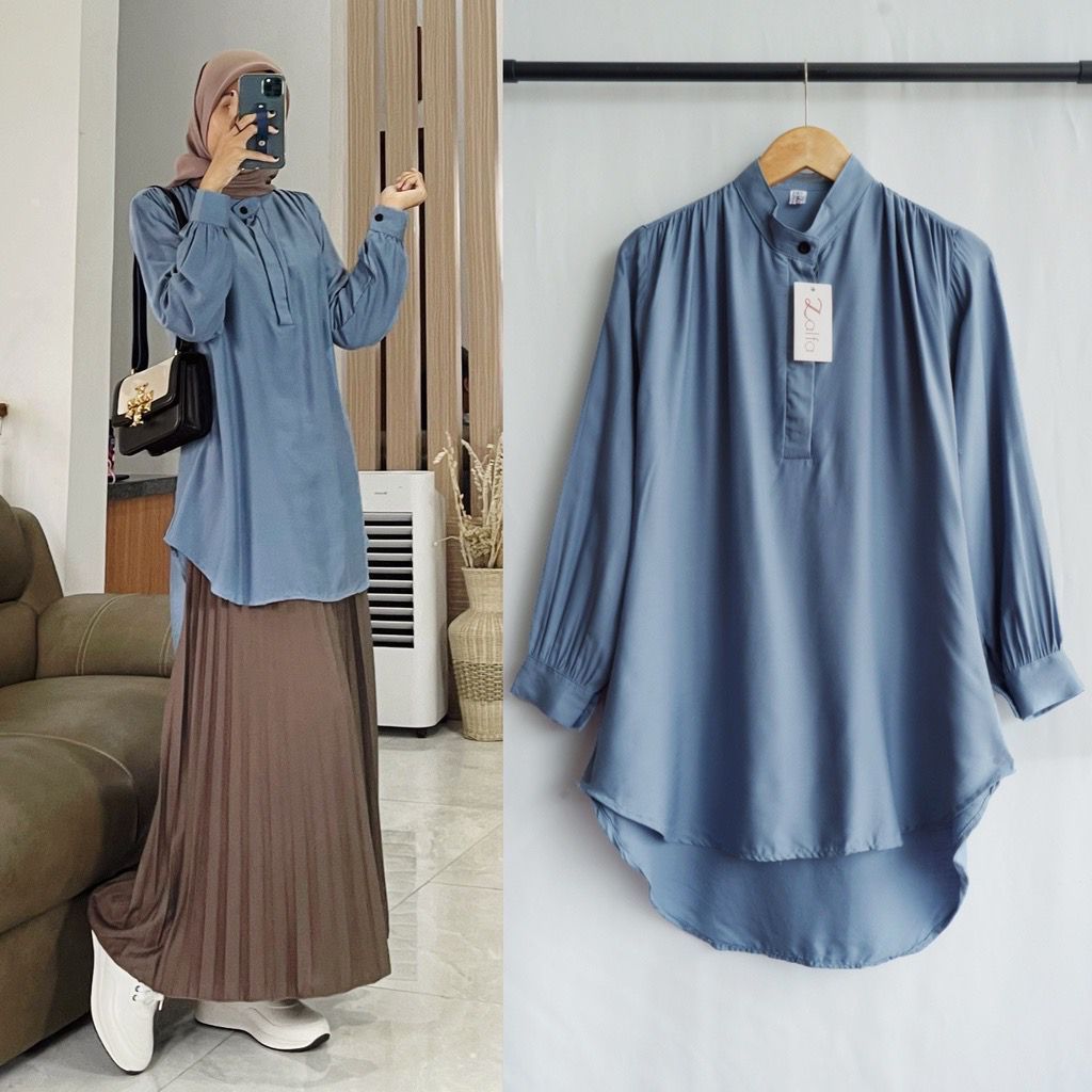 Tunik rayon twill premium tebal jumbo ld 120 / tunik wanita polos rayon / tunik KALINA