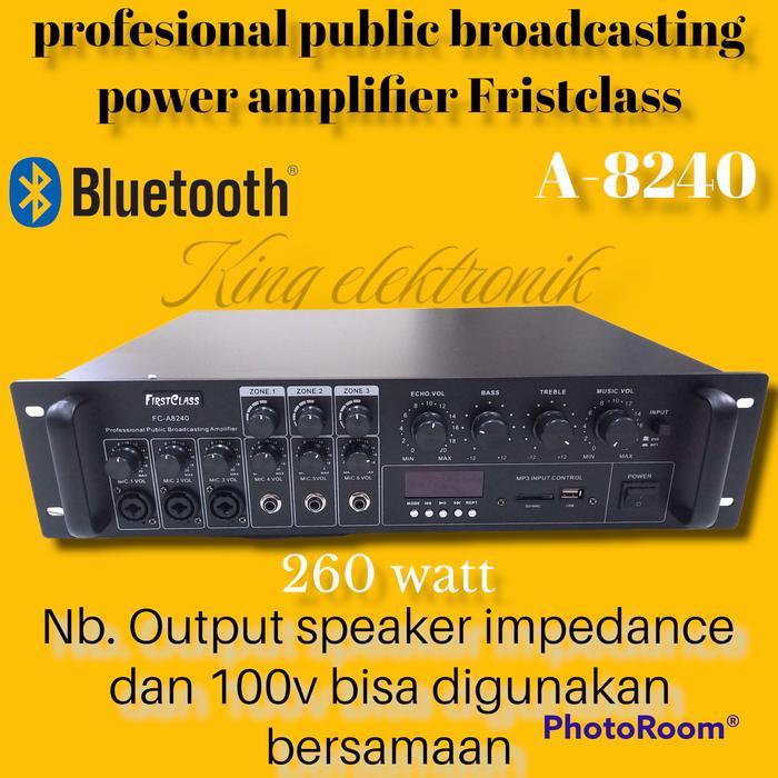 amplifier power mixer toa bluetooth firstclass a 8240