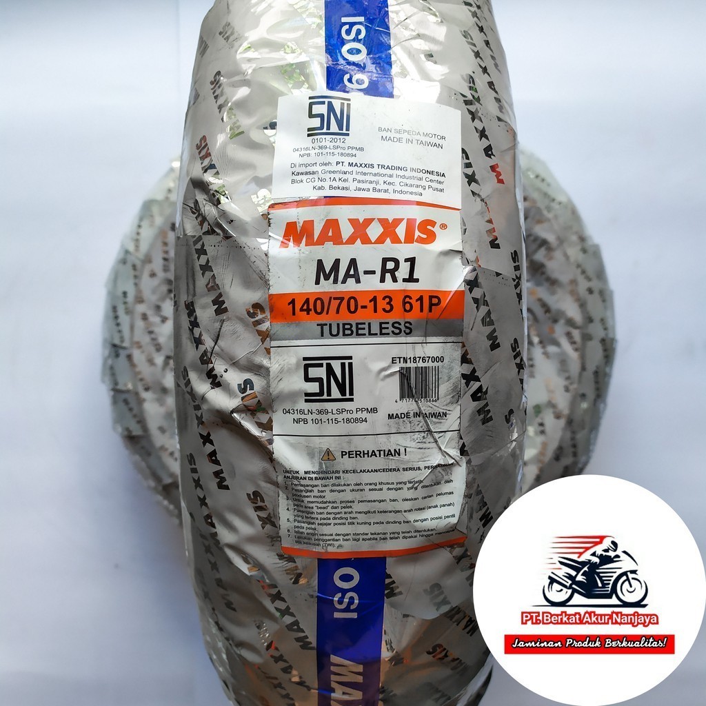 Maxxis MA-R1 140/70-13 Ban Nmax Import Tubeless