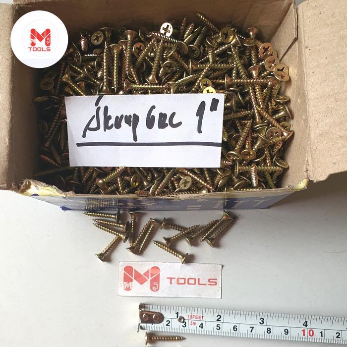 Skrup GRC 1" (harga/ktk 1.000 pcs) - Skrup Baja Ringan  - Self Drilling Screw - Sekrup GRC / Sekrup 