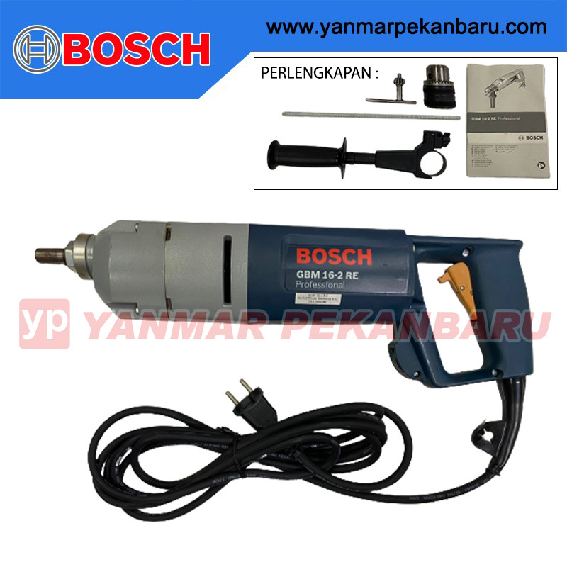 Mesin Bor Tangan Listrik Kayu & Besi 16mm Drill BOSCH GBM 16-2 RE