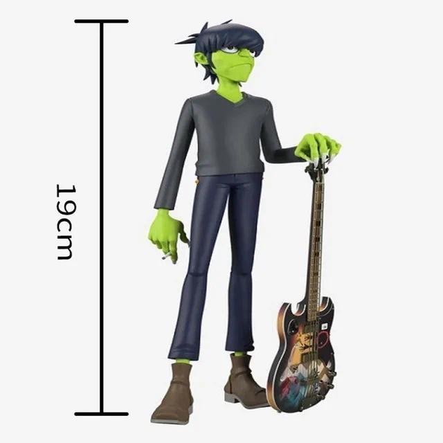 4pcs Gorillaz Band Action Figure 2-D Murdoc Noodle Russel Virtual Rock Band Figurine Resin Doll Room