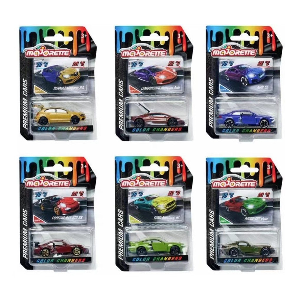 Majorette 1:64  rwb 911 Au  ford mustang dodge srt viper Color-changing sports car ecast alloy troll