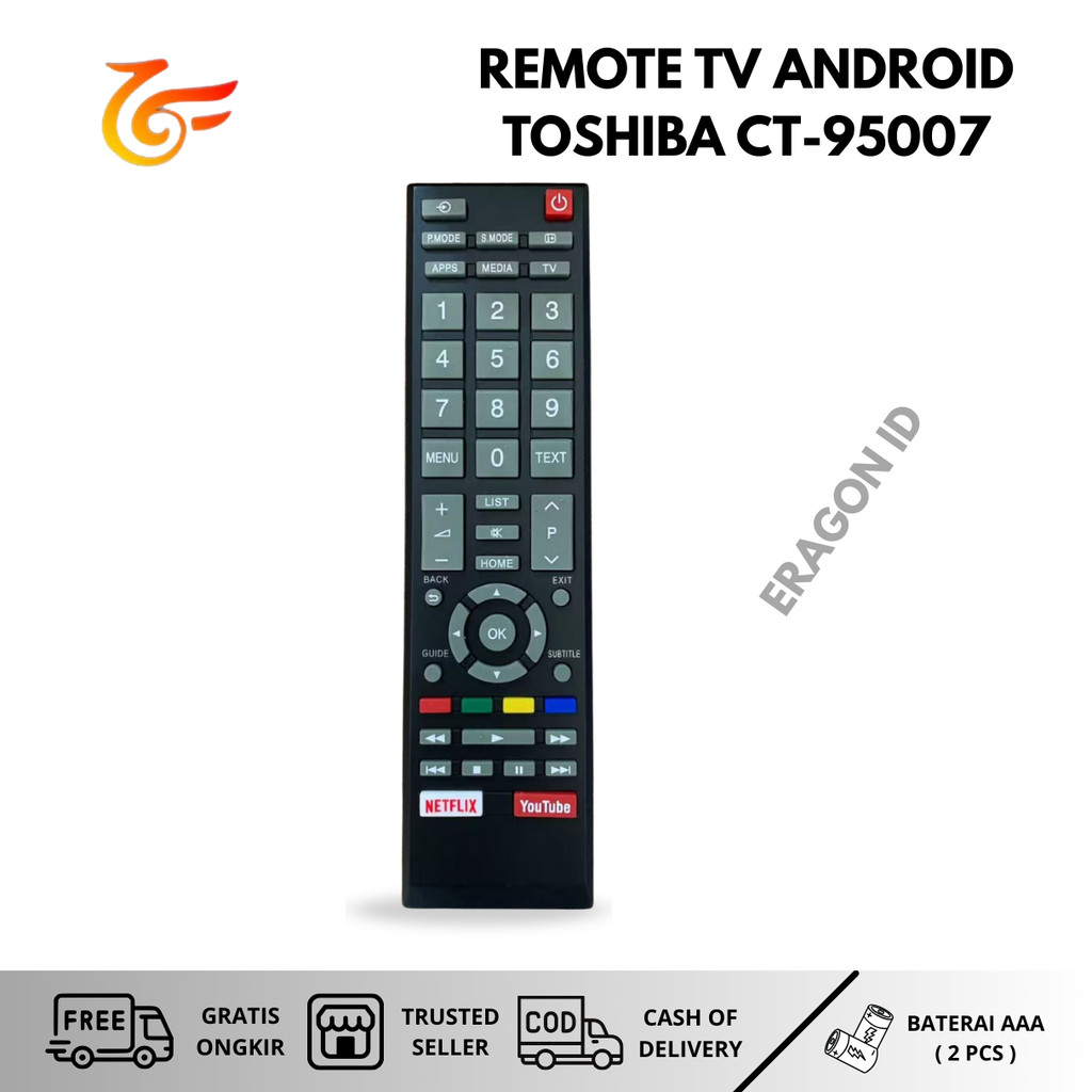 ERAGON | REMOTE TV TOSHIBA CT-95007 LED LCD DIGITAL