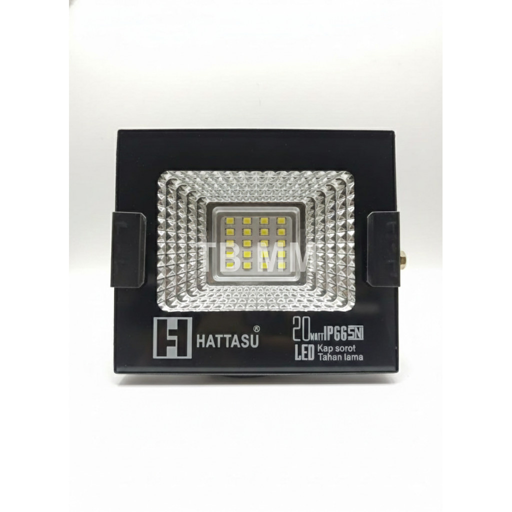​Lampu Tembak LED Hattasu 20 Watt IP66 Outdoor - Lampu Sorot Taman & Lapangan Tahan Air SNI