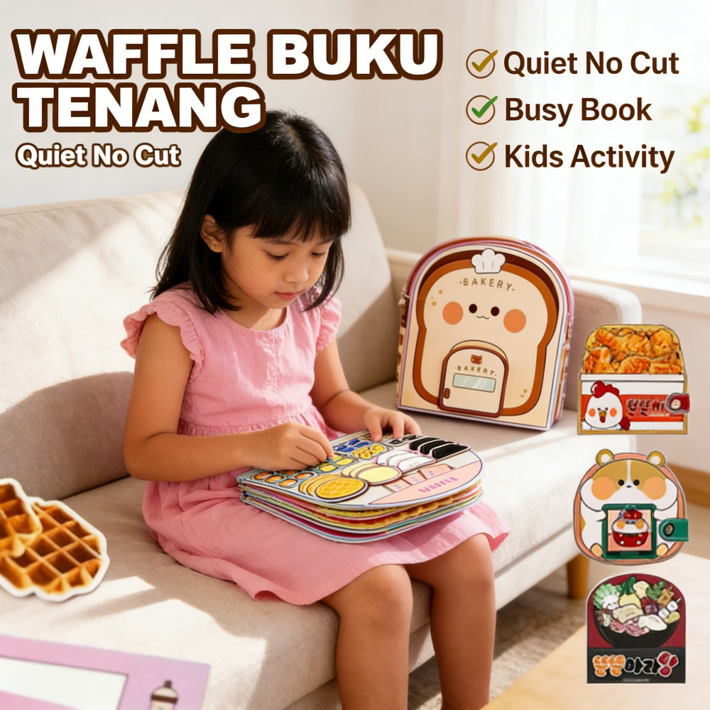 Mainan Busy Book Bentuk Kertas Lucu Anak No Cut Pasang Bongkar Buku Quiet
