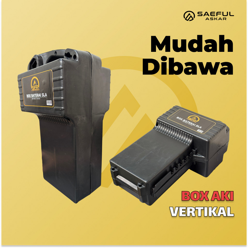 Kotak Penyimpanan Baterai Sepeda Listrik Box Aki E-bike | Vertikal Horizontal