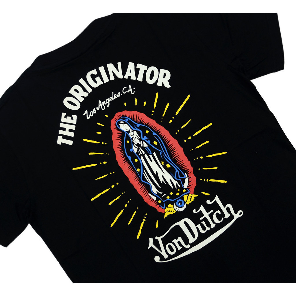 ( Ready Stok ) Von Dutch Tshirt 1019 Black COD Unisex Full Tag