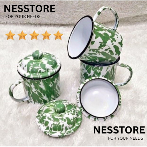 Mug Blirik 8cm Mug Enamel Blirik Jadul 8cm Gelas Jadul Blirik 8cm 1PCS