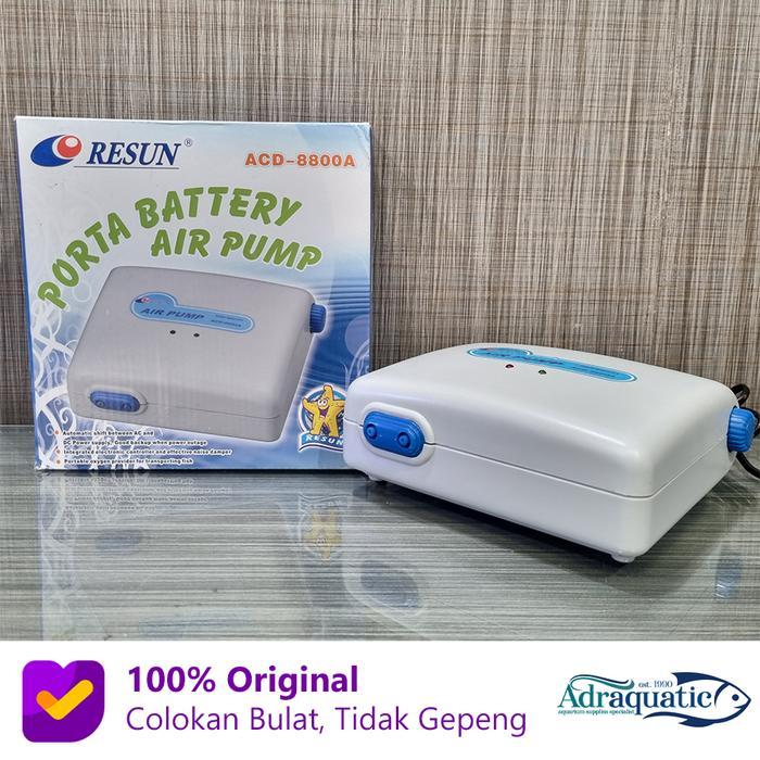 (Mitra ID.Store) RESUN ACD-8800A PORTA BATTERY AIR PUMP POMPA UDARA AERATOR AQUARIUM