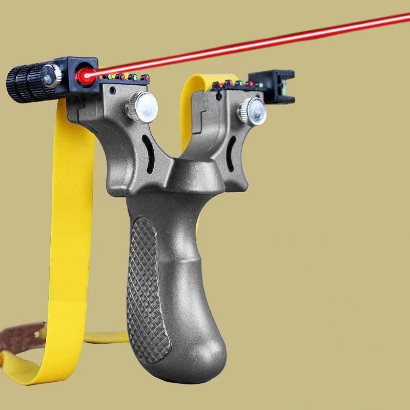 SYQT Big Power Ketapel Tactical Slingshot Laser Sight Rubber Band - SSGX