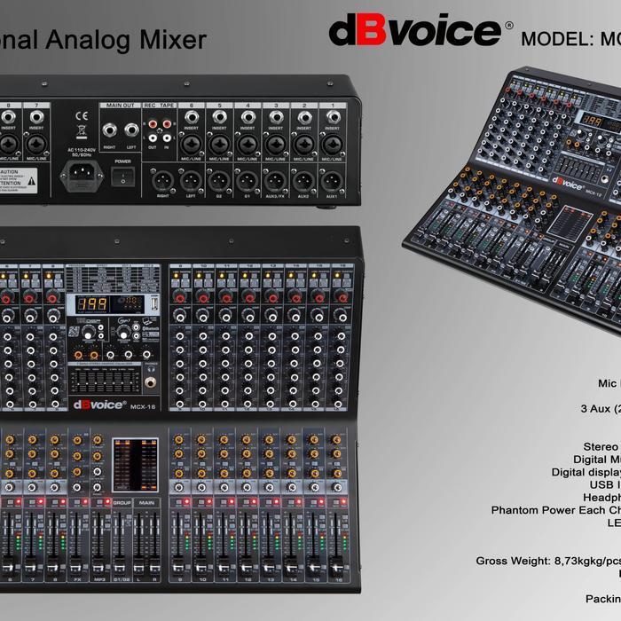 Mixer DBVOICE  MCX 12 Original 12 Channel DBVOICE MCX-12