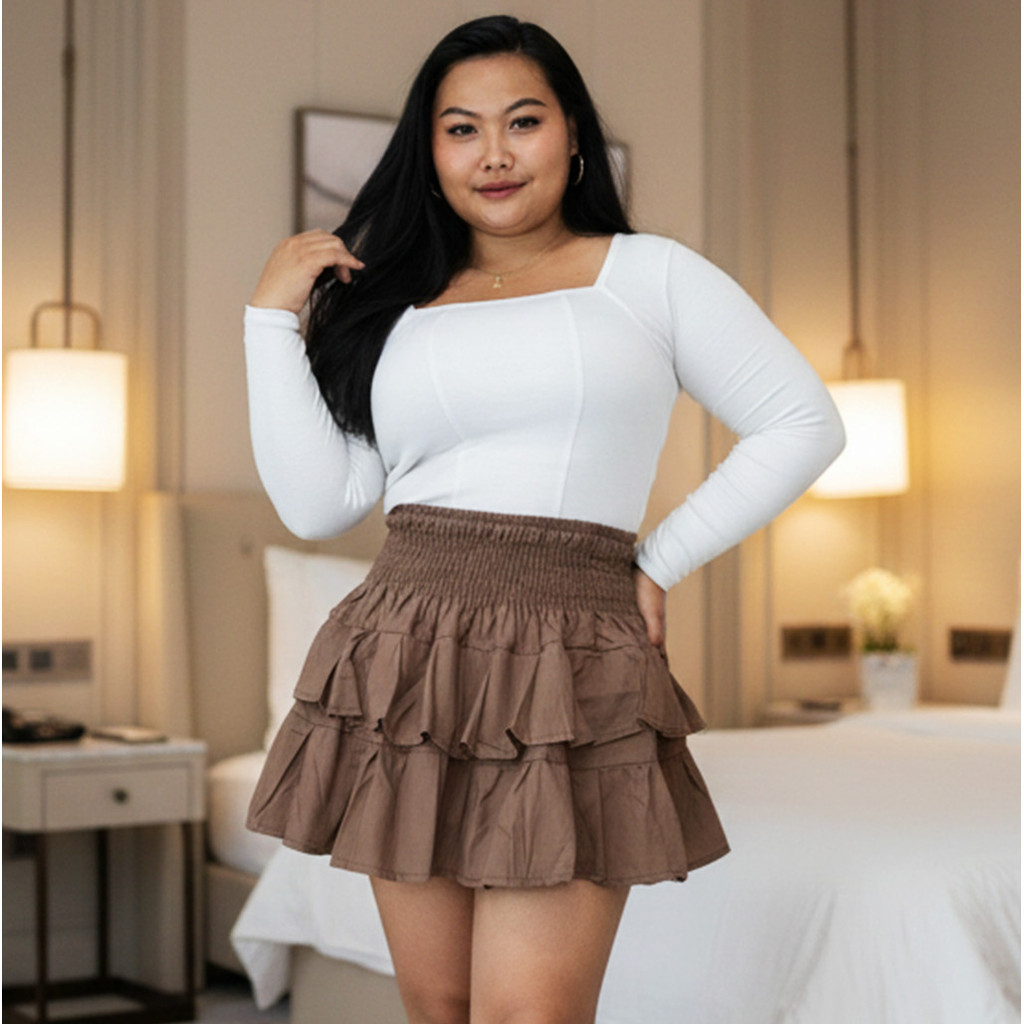 Rok Dance Jumbo Wanita Rayon Premium Seksi