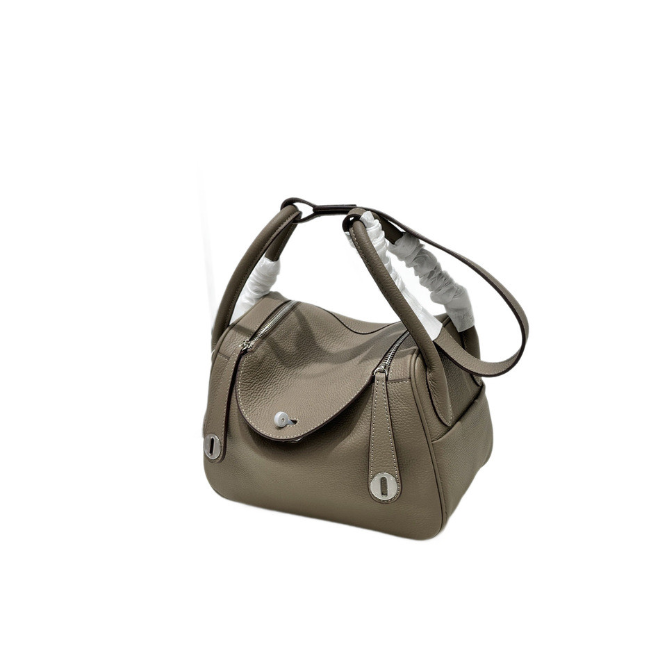 New Fashionable Leather Lindy Bag Single Shoulder Handbag Versatile Pillow Shape Women's Bag Soft Te