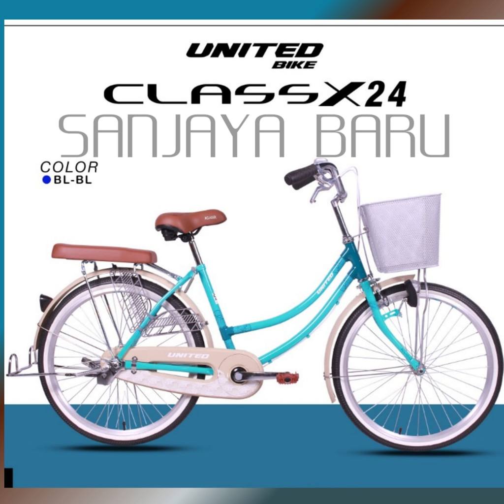 SEPEDA MINI UNITED CLASS X 20 24 26 INCH CITY BIKE PEREMPUAN KERANJANG DEWASA GRAB GOJEK