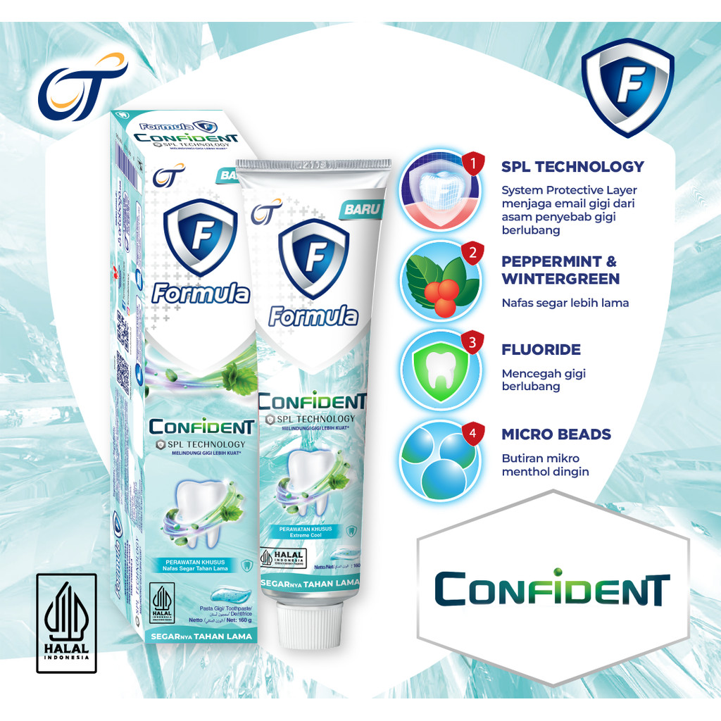 PASTA GIGI FORMULA CONFIDENT 160G - 2 PCS