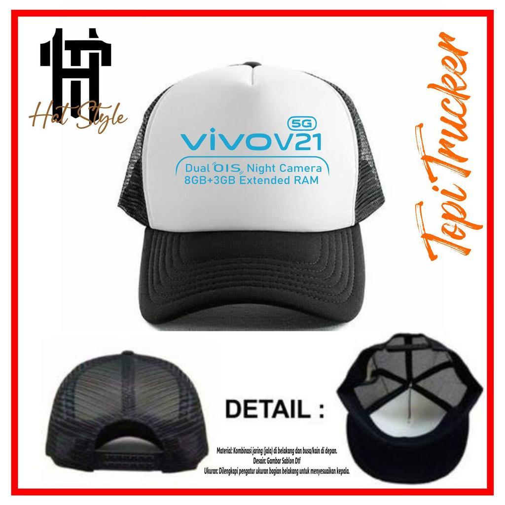 Topi Vivo V21 / Topi Trucker Vivo V21 / Topi Jaring Vivo V21 Premium Quality
