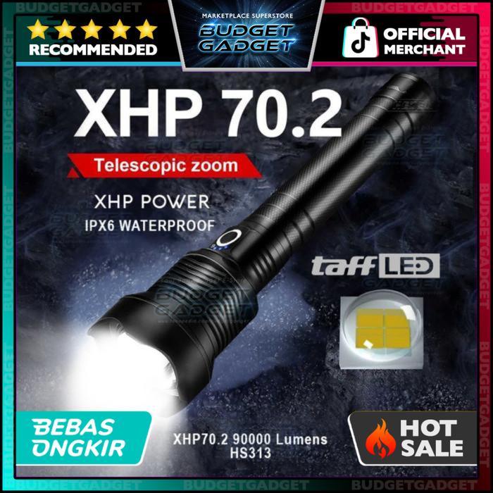 ASD  TaffLED Senter LED Long Range Zoom XHP 70.2 90000 Lumens - HS313 - Senter saja