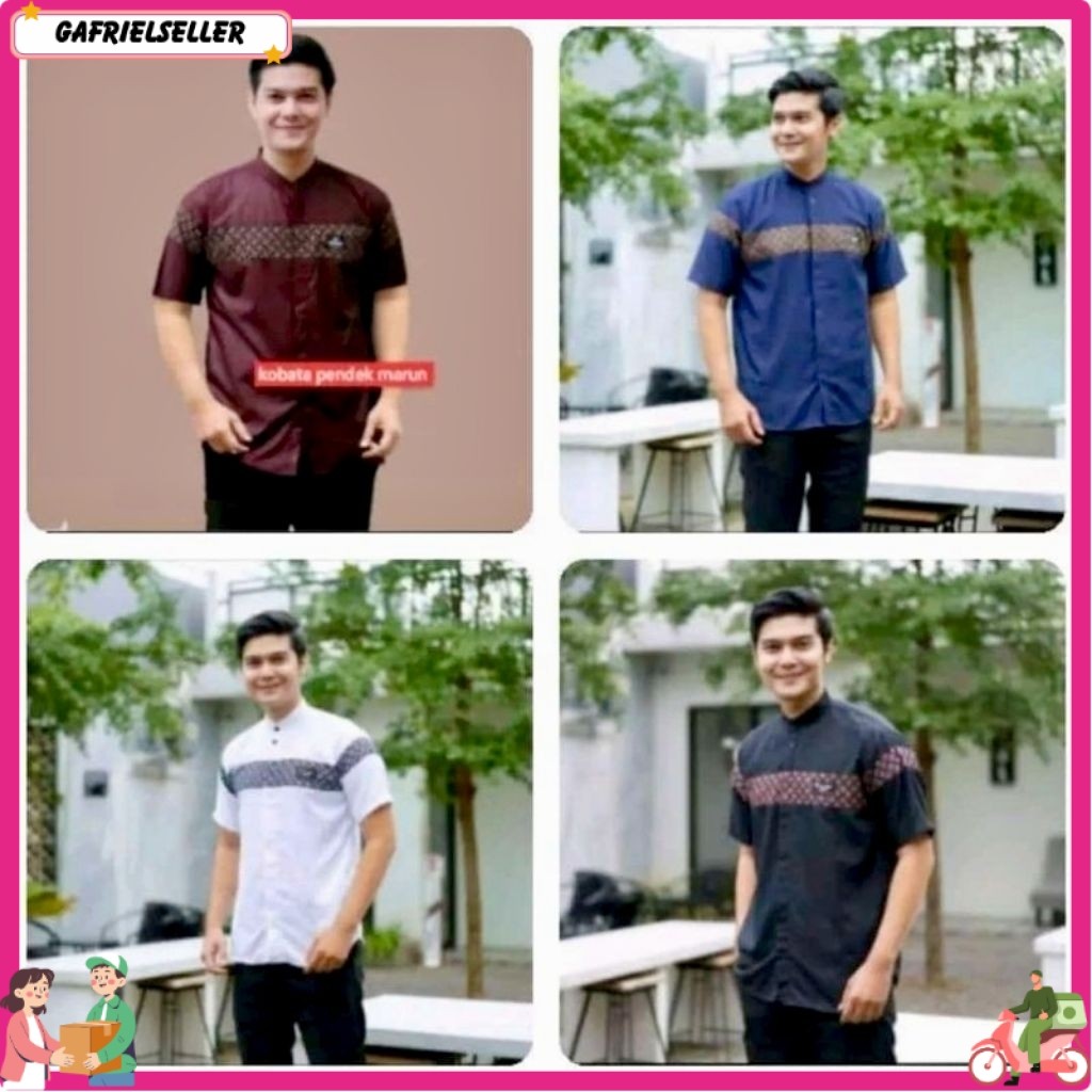 baju koko pria lengan pendek model kobata koko sopal koko kobata baju koko baju koko lengan pendek k
