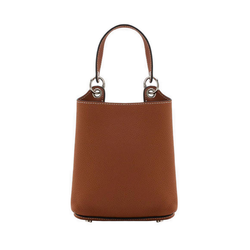 Pazzion Estelle Leather Bucket Bag - Brown