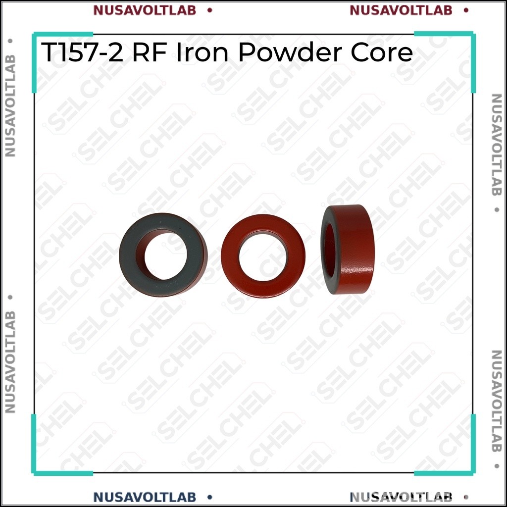 T157 - 2 toroid core ring merah iron powder RF