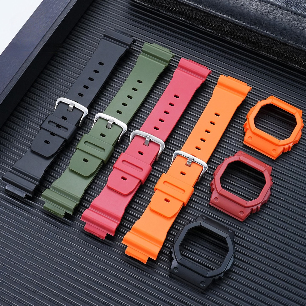For Casio G-Shock DW-5600 GW-M5610 G-5600 GW-B5600 Resin Wat Strap Case mod kit Silicone Rubber Watb