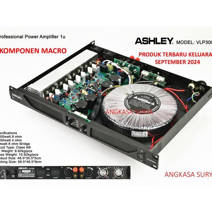 Power Ashley VLP300 ORIGINAL Komponen Macro/Amplifier Ampli Ashley VLP 300 Komponen Makro Class AB 2