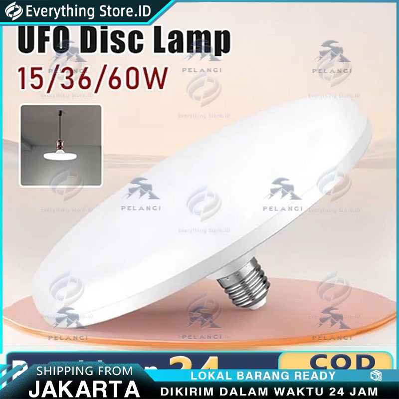 220V E27 Lampu LED Super Terang 20W 30W 40W 60W 100W UFO Lampu LED Lampu Meja Penerangan Putih Hanga