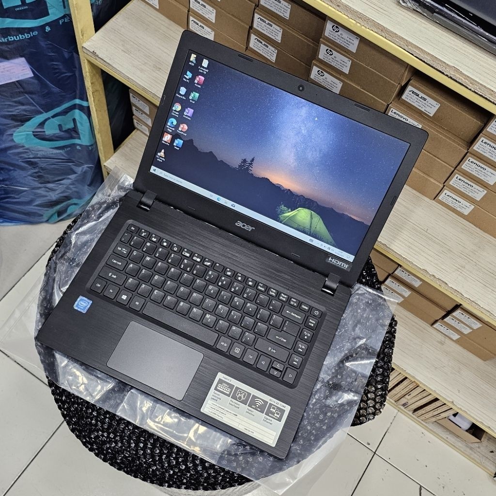 Laptop Acer A314 RAM 4GB SSD 128GB Intel Celeron Generasi Terbaru Model tipis Dunia Laptop2