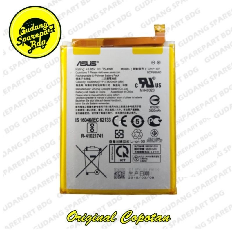 Baterai Asus Zenfone MAX M1  ZB555KL C11P1707 Original Copotan