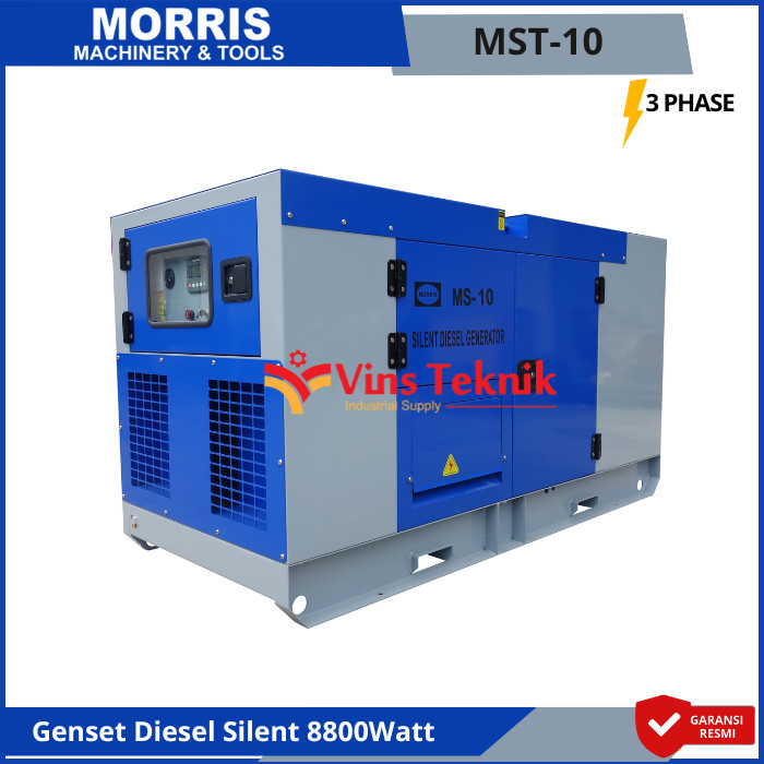 MORRIS MST 10 Mesin Genset Solar Silent Genset Diesel Gerator 11KVA 8800Watt MST10