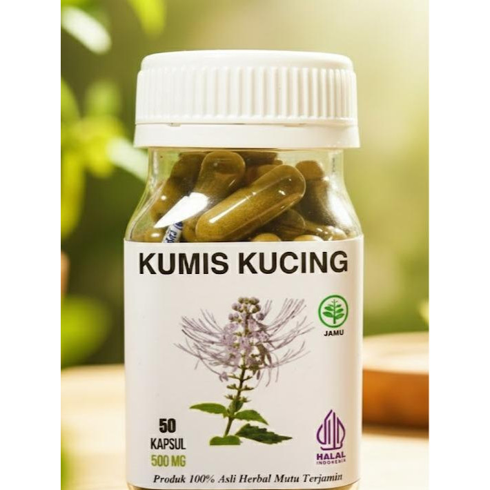 Kapsul Kumis Kucing Original Herbal Isi 50 ( ISK, Ginjal, Asam Urat ) - SLB
