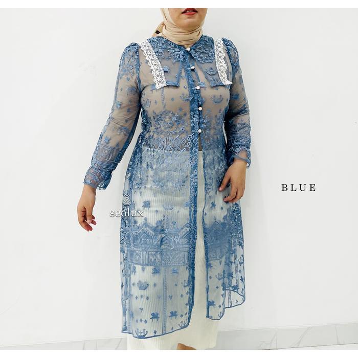 SEOLA - CD88 - Zahra Outer | Outer Top Raya Collection Tile Brukat Atasan Baju Pesta Muslim - UE