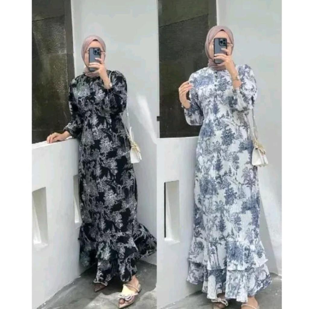 SH - Diora Maxi Dress Gamis Wanita Dewasa Simple Elegan Model Terbaru 2023 Korean Style