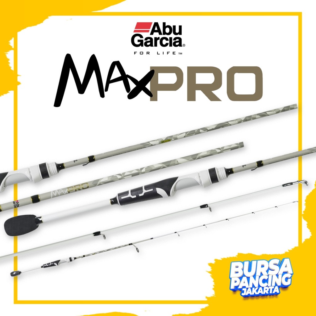 Joran Spinning ABU GARCIA MAX PRO 180CM Full Eva Bahan Carbon Full Fuji Untuk Casting Galatama Kolam