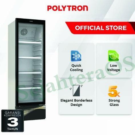 POLYTRON Showcase Kulkas Display Minuman Cooler 4 Rak : SCN230