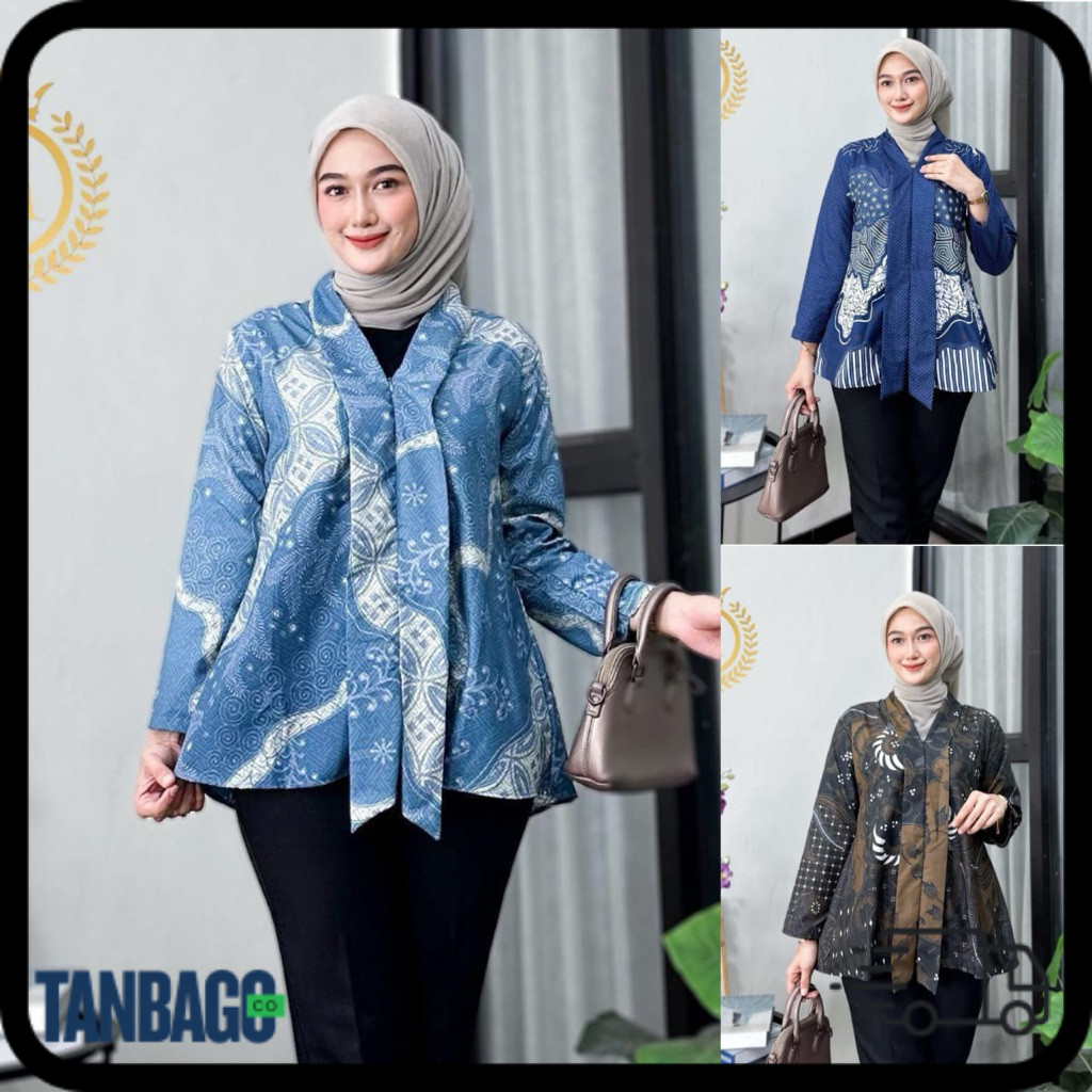 Blouse Batik Wanita Kekinian | Atasan Batik Elegan Kerja & Kondangan