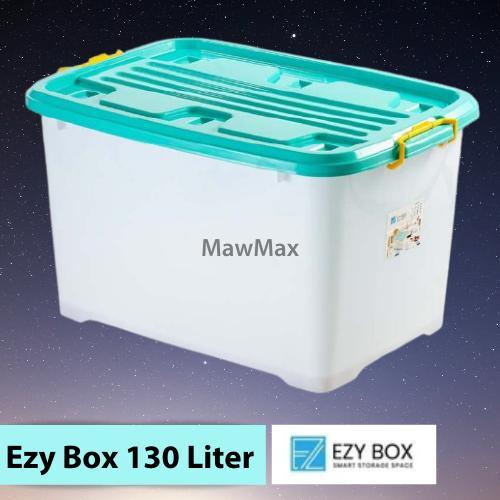 Container Box 130 Liter Besar Tebal Kuat Tahan Banting Ezy Box EZ-130 - Biru Muda