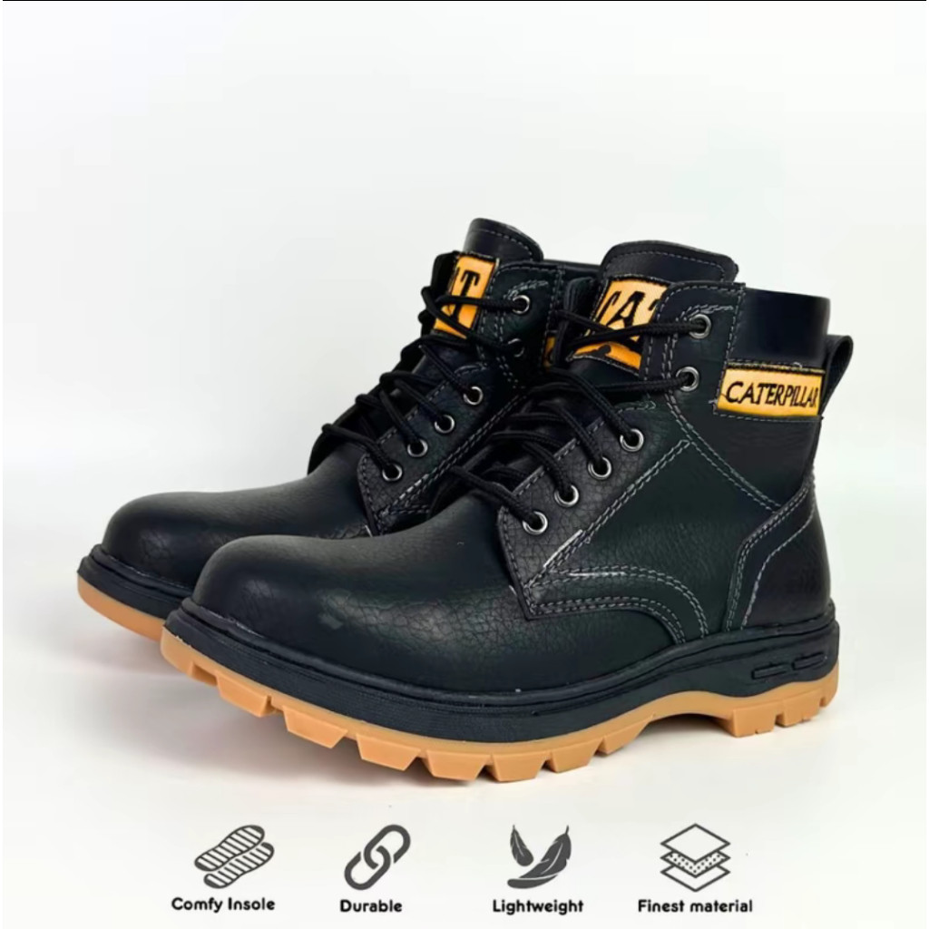 New Sepatu Safety Boot Pria Sepatu Boot Pria Kulit