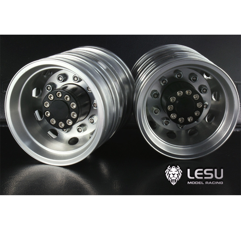 LESU1/14 Truck rear wheel aluminum alloy  Tamiya tow head mud head Y dump truck model accessoriesW-2