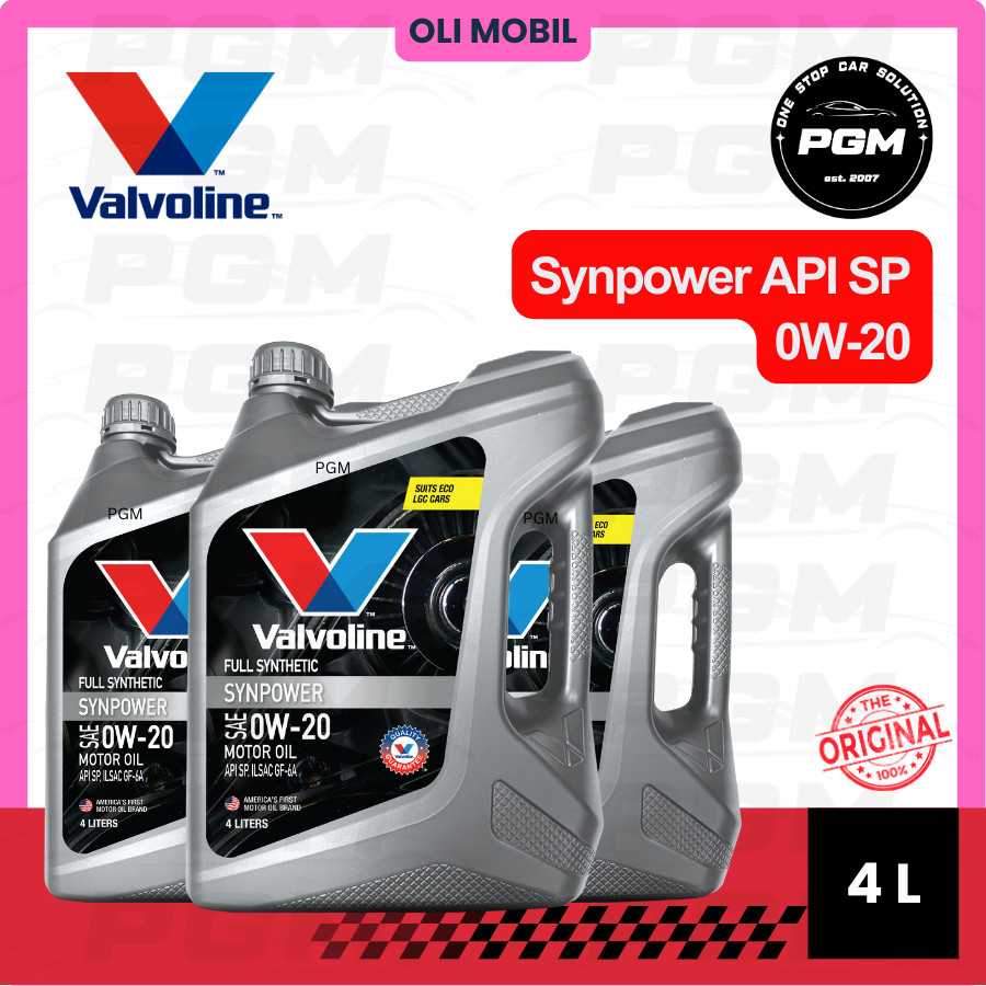 Oli Mobil VALVOLINE Synpower API SP 0W20 4L Galon (Dijamin Ori 100%)
