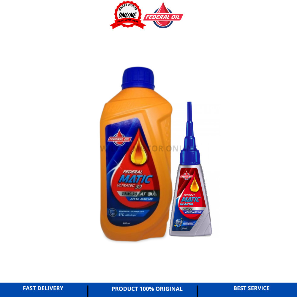 Oli Motor Matic Federal Supreme Flick Orange 10-30W 0.8Ltr / Oli Matic / Oli Matic honda / Oli 4T