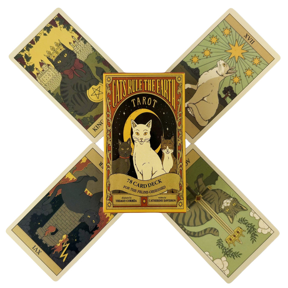 Cats Rule Earth Tarot Cards A 78 Oracle Deck Unique Cards for Cat Lovers and Tarot Enthusiasts Cute 