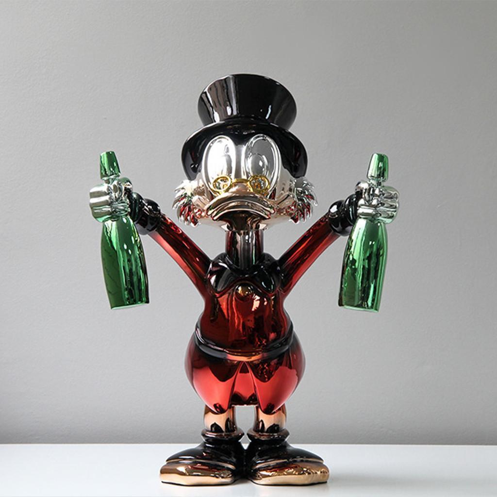 Pajangan Patung Kartun Donald Duck Modern Dekorasi Meja Premium / Donald Duck Chrome Figure  M319