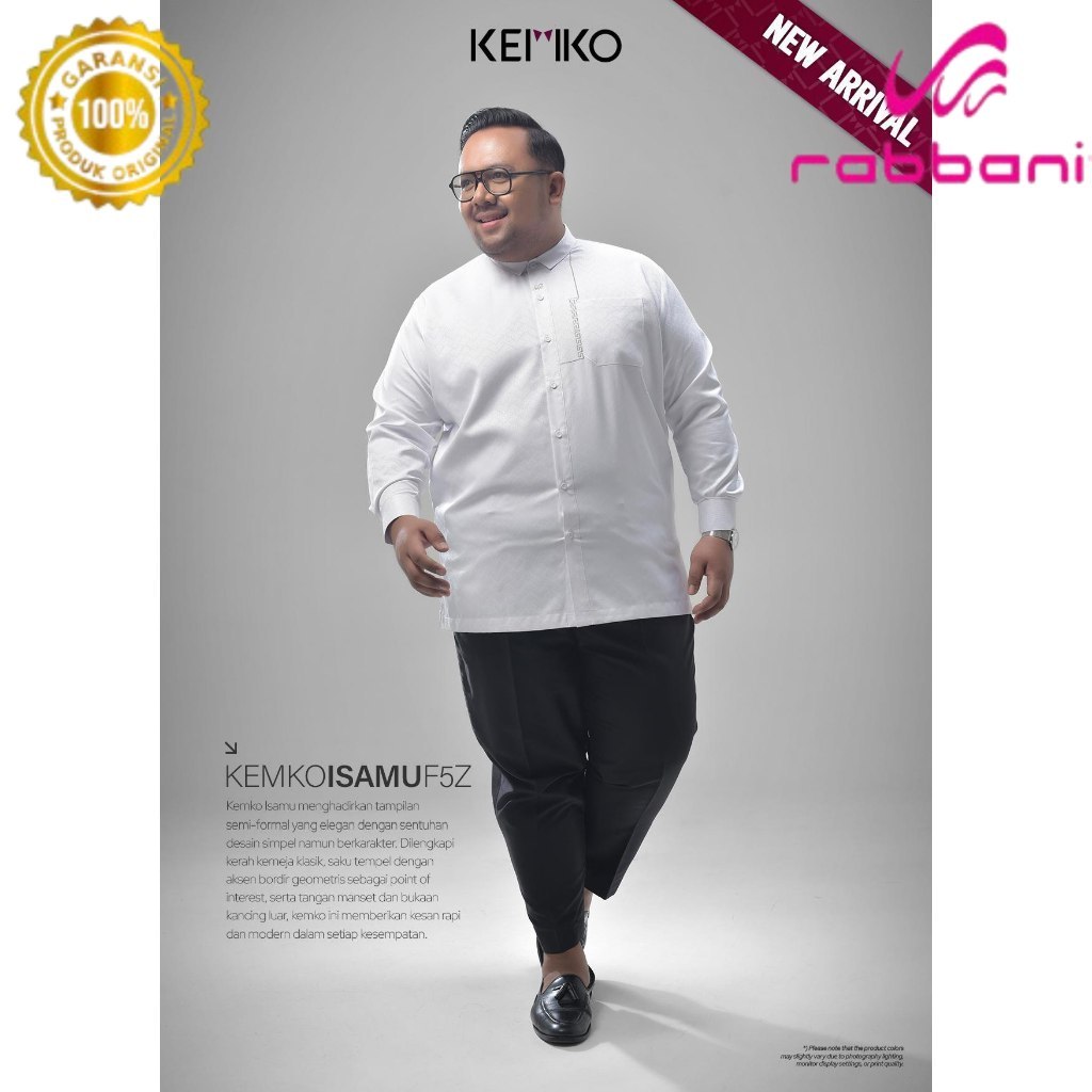 Rabbani ori - Kemko Isamu | Kemeja Koko Jumbo Isamu |Kemko Lengan Panjang | Kemeja Lengan Panjang | 