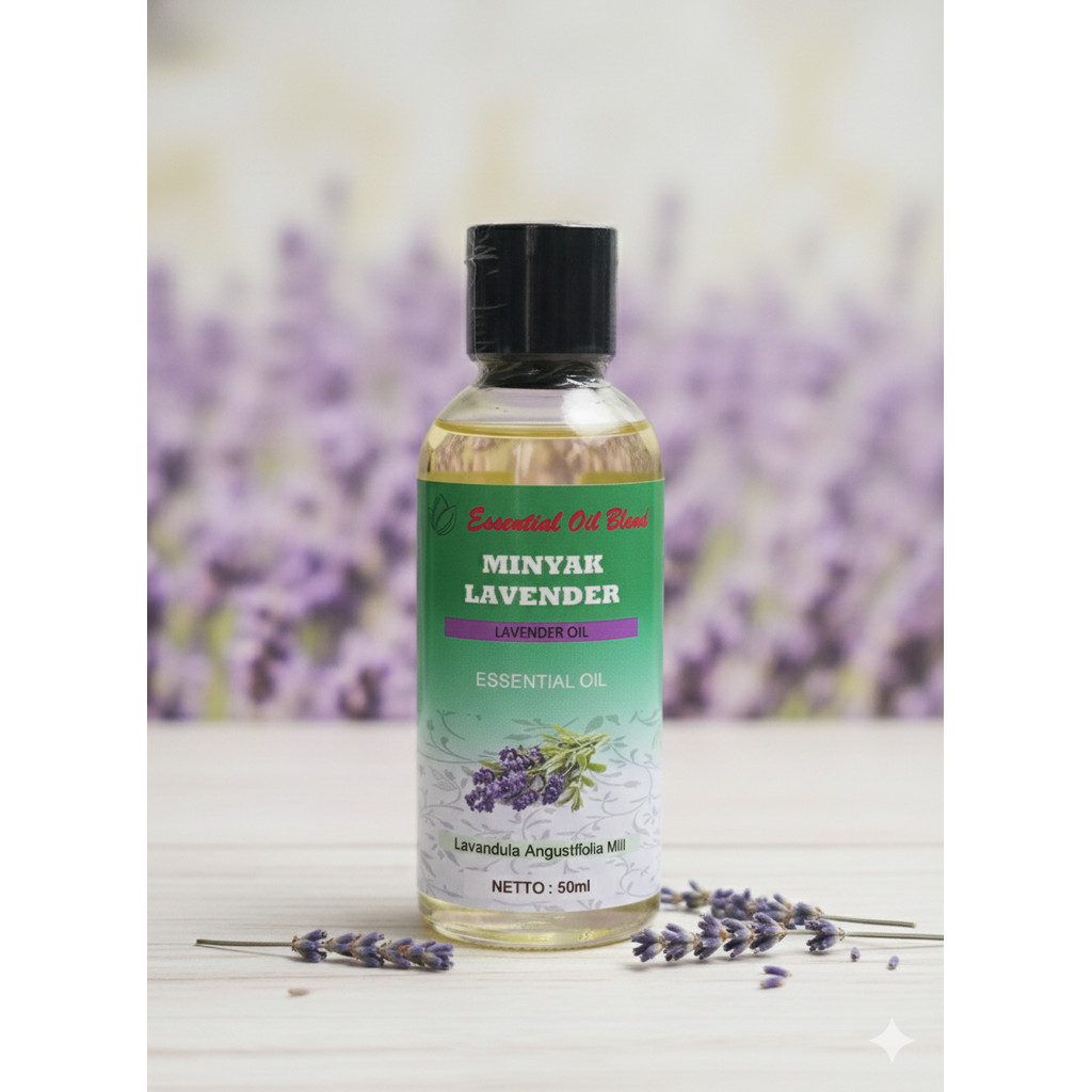50ml Minyak Lavender Essential Oil - Minyak Esensial Lavender Aromaterapi Penenang