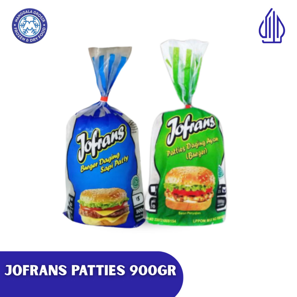 Jofrans Patties Sapi | Patties Ayam | Patties Burger Ayam | Daging Burger Ayam / Sapi 900gr