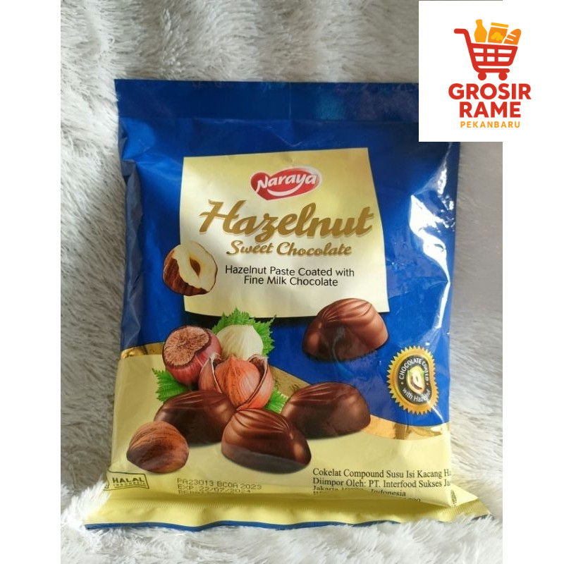 Naraya Sweet Choco Hazelnut/Almond/Coklat Susu Isi Kacang Hazel/Almond 200 Gr